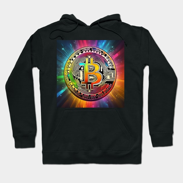 Bitcoin colorful Hoodie by Creativeoptimize